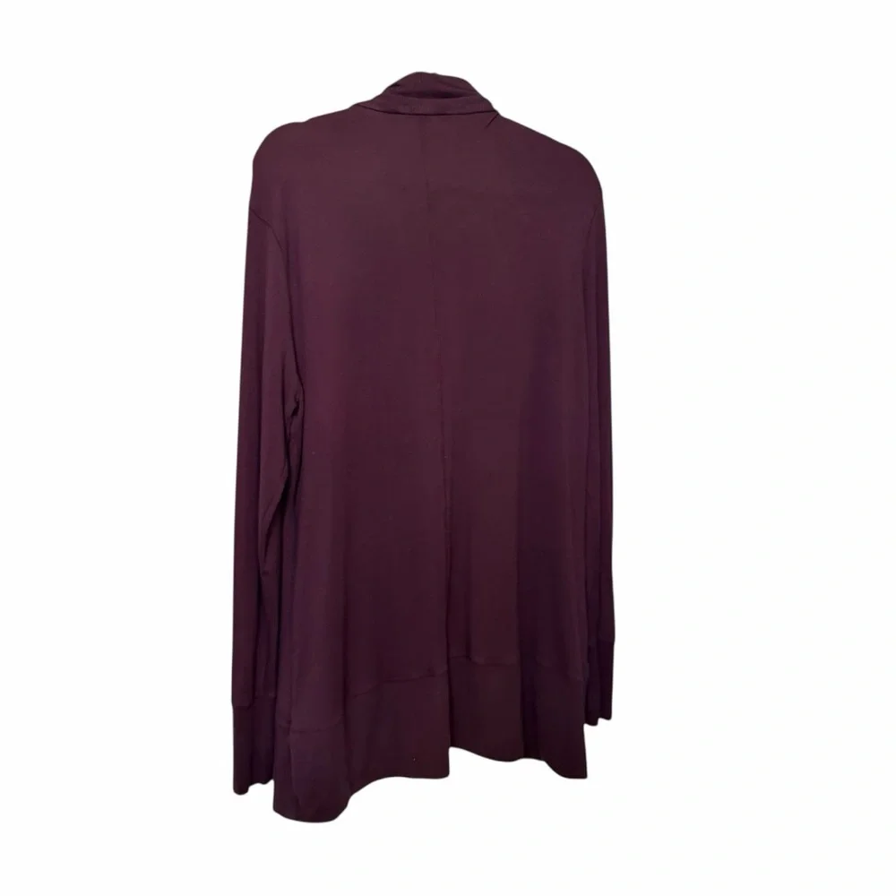 Athleta Open-Front Drape Cardigan - Plum - Picture 7 of 15
